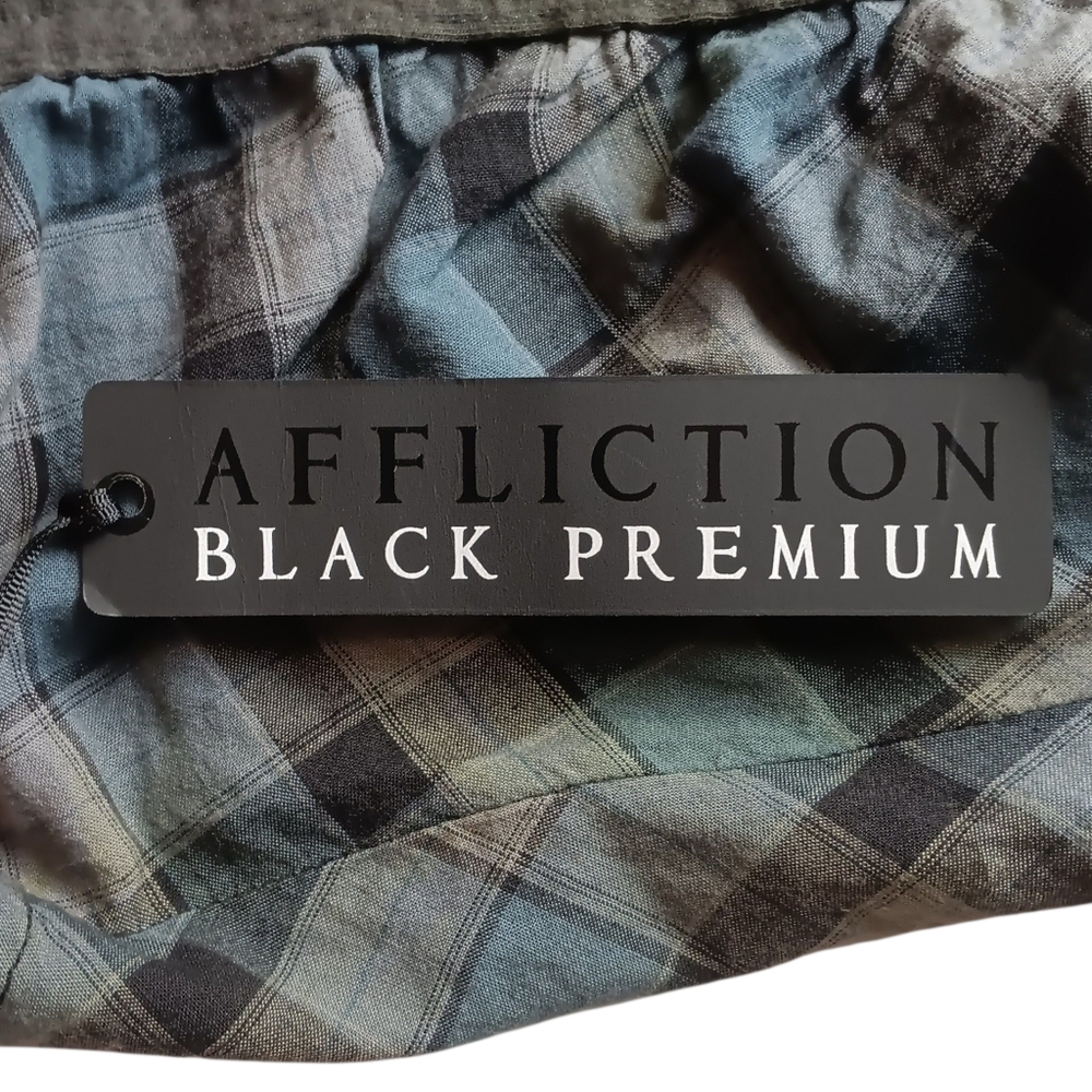 Affliction Womens Plaid Shirt Long Sleeve Button Down Size XS NEW NWT - Picture 5 of 12